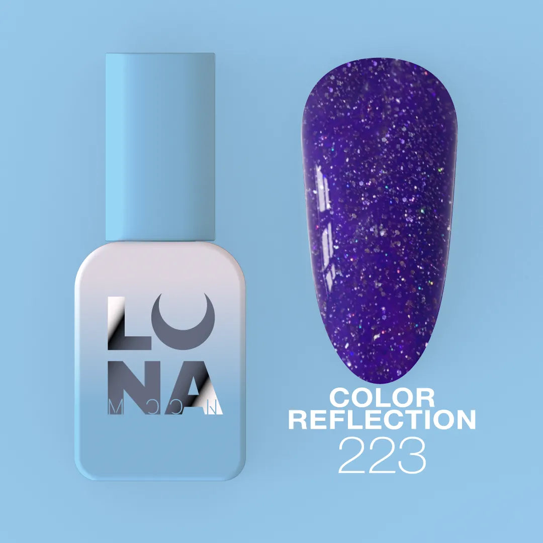 LUNA Reflective Gel Polish 8ml light-reflecting UV LED nail color by LUNAmoon