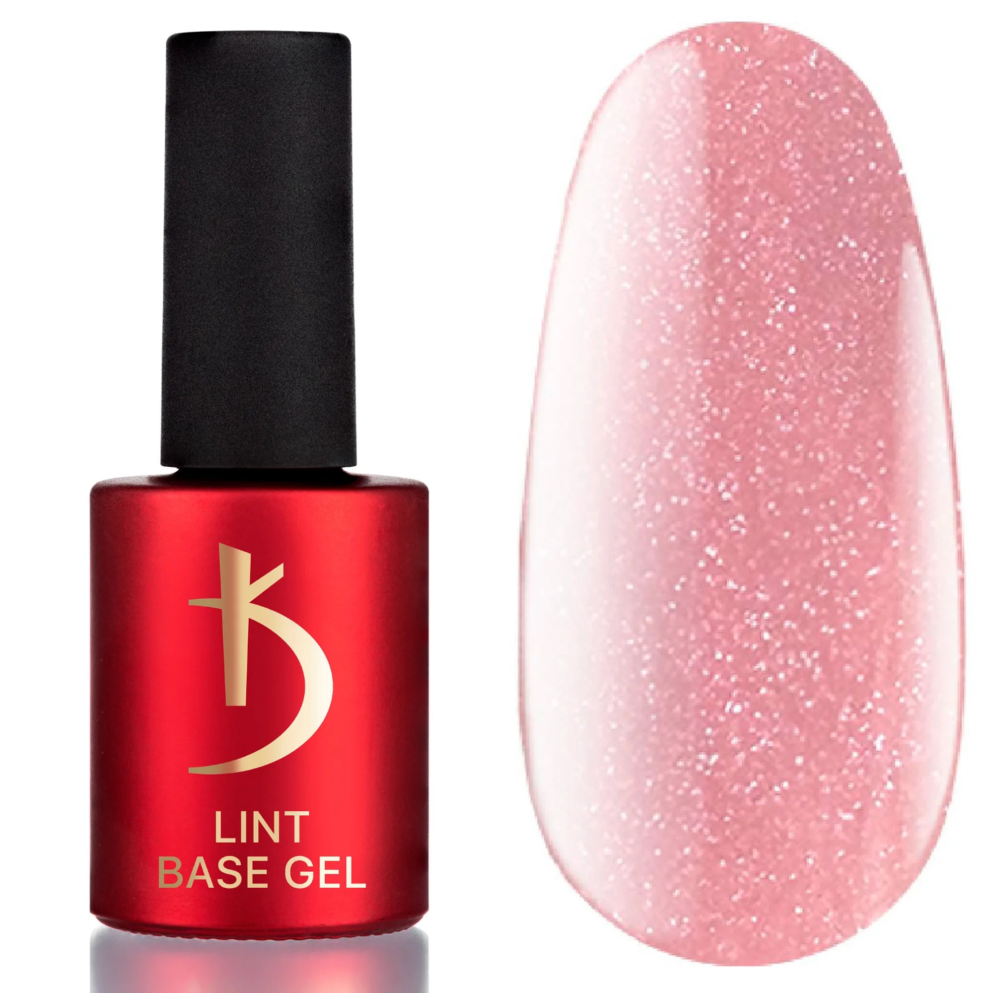 Kodi Professional Lint Base Gel Rose Nude bottle and nude color swatch