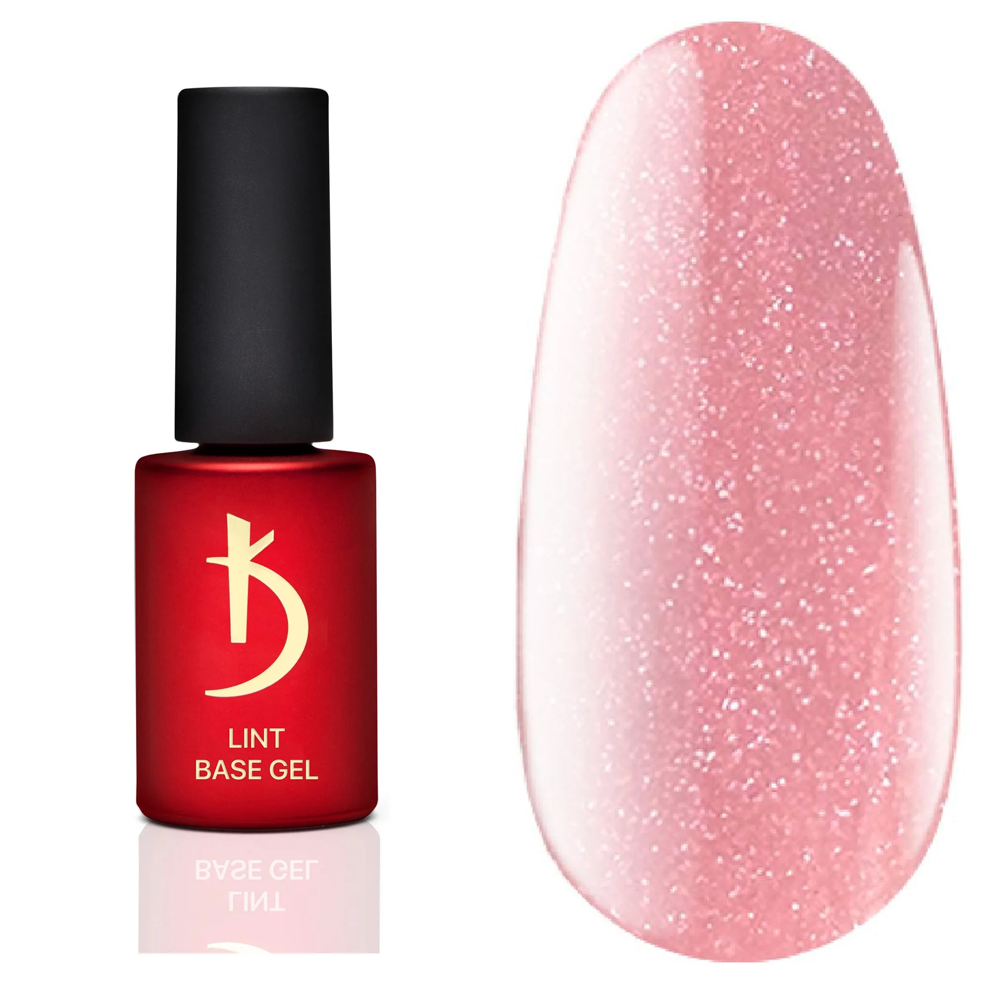 Kodi Professional Lint Base Gel Rose Nude bottle and nude color swatch