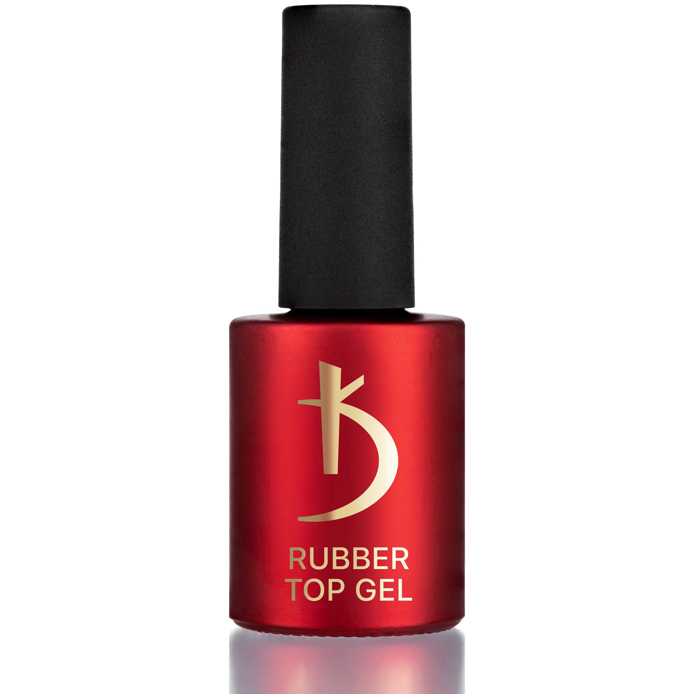 Kodi Professional Rubber Top Coat 15ml bottle and clear glossy finish swatch
