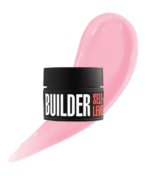 Kodi Professional Builder Self-Level Gel Sandy Rose jar and color swatch