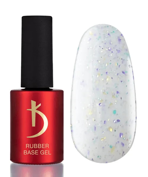 Kodi Professional Souffle Color Base Gel No. 01 bottle and speckled color swatch