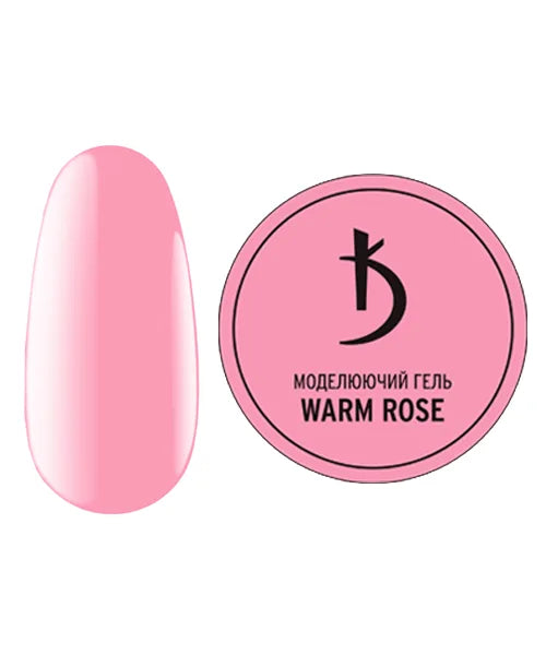 Kodi Professional Build It Up Gel Warm Rose 25ml jar and color swatch