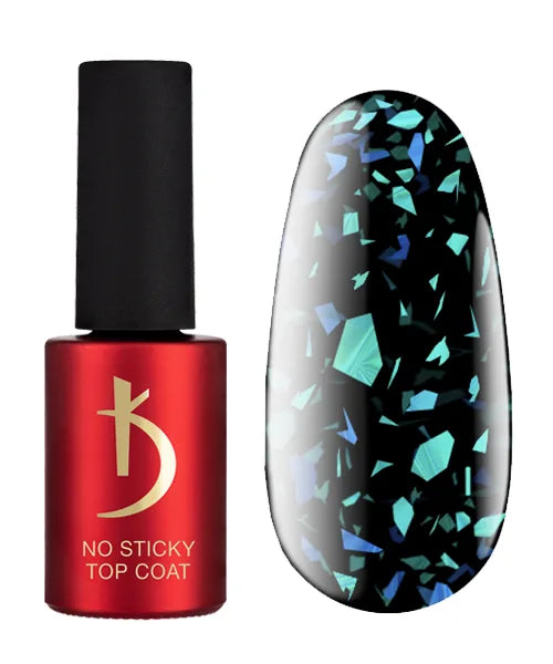 Kodi Professional ART No Wipe Top Coat No. 07 bottle and decorative glossy finish swatch