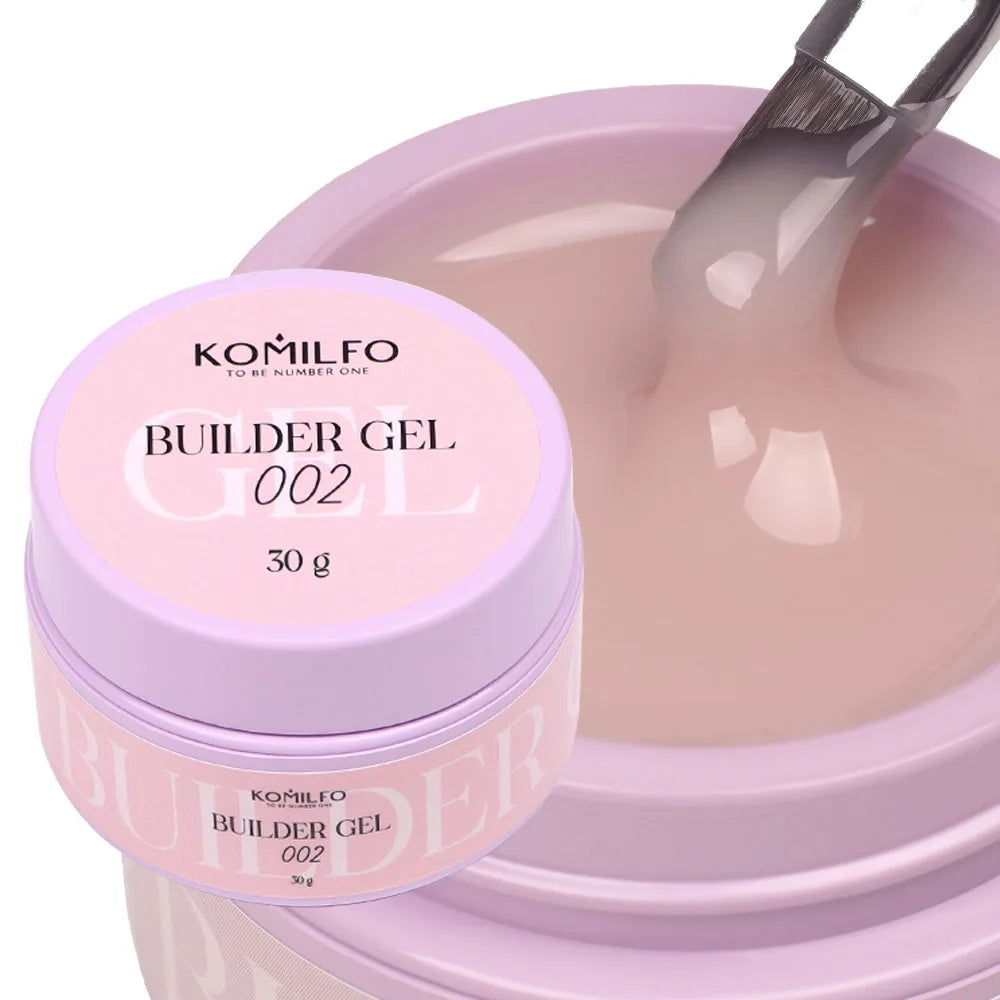 KOMILFO Builder Gel professional self-leveling nail extension gel in jar