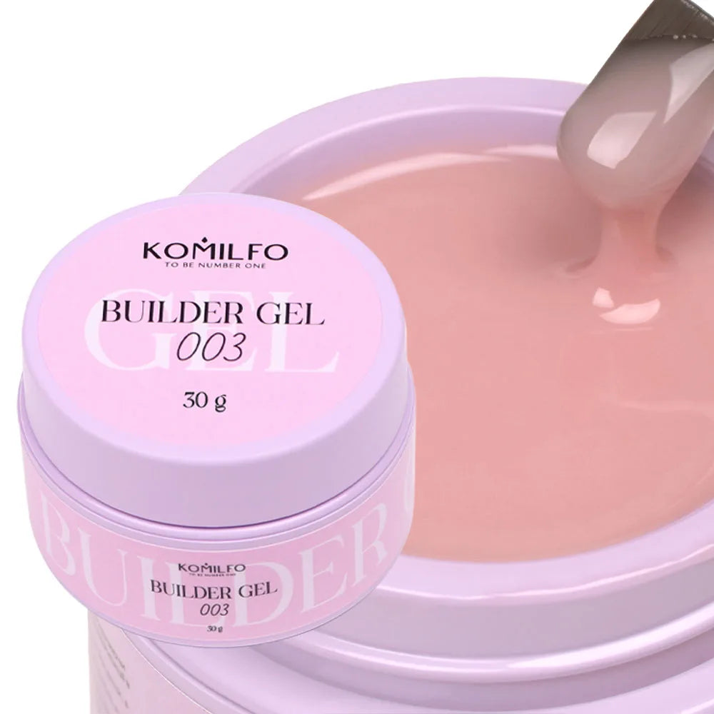 KOMILFO Builder Gel professional self-leveling nail extension gel in jar