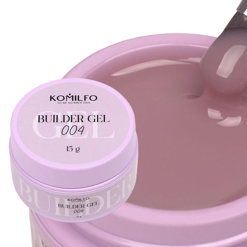 KOMILFO Builder Gel professional self-leveling nail extension gel in jar