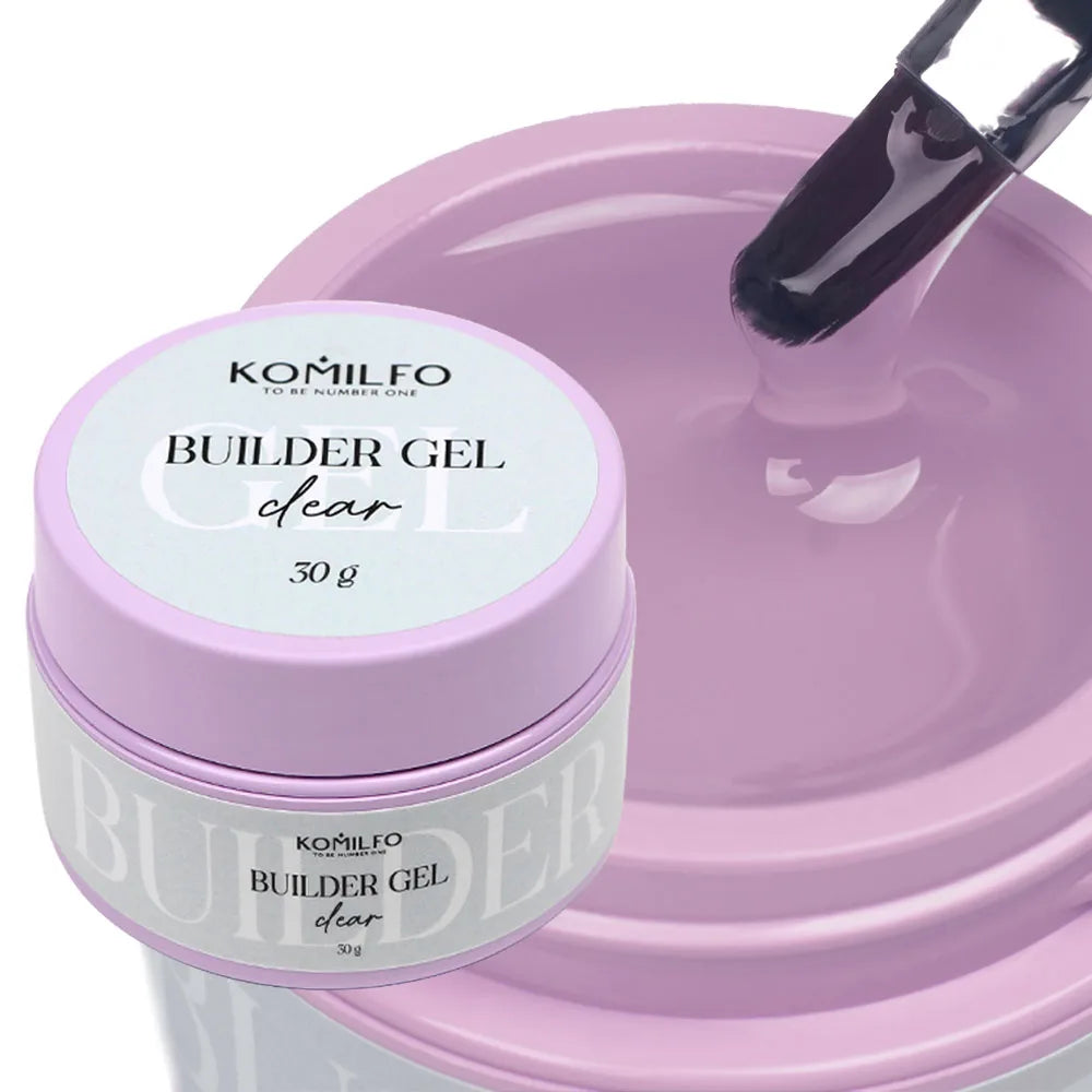 KOMILFO Builder Gel professional self-leveling nail extension gel in jar