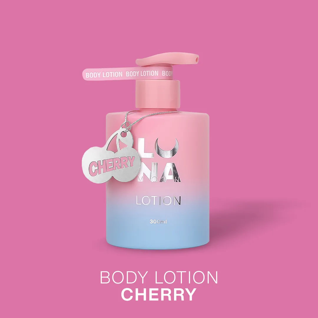LUNA Cherry Body Lotion 300ml moisturizing body lotion with ripe cherry scent by LUNAmoon