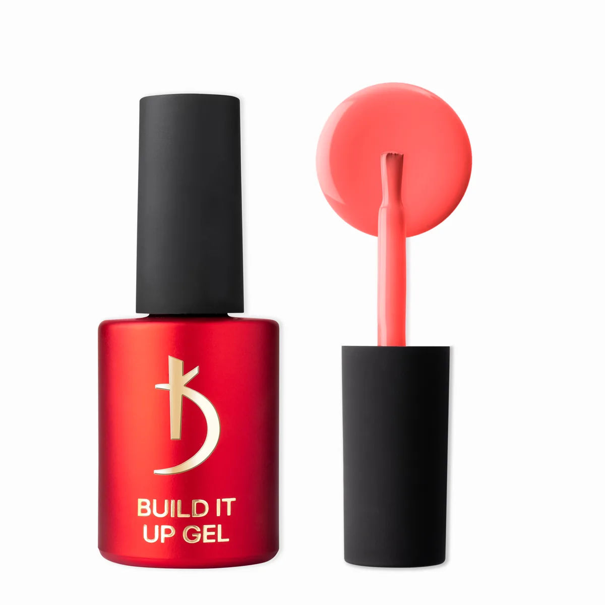 Kodi Professional Build It Up Gel Coral Pink 15ml bottle and color swatch