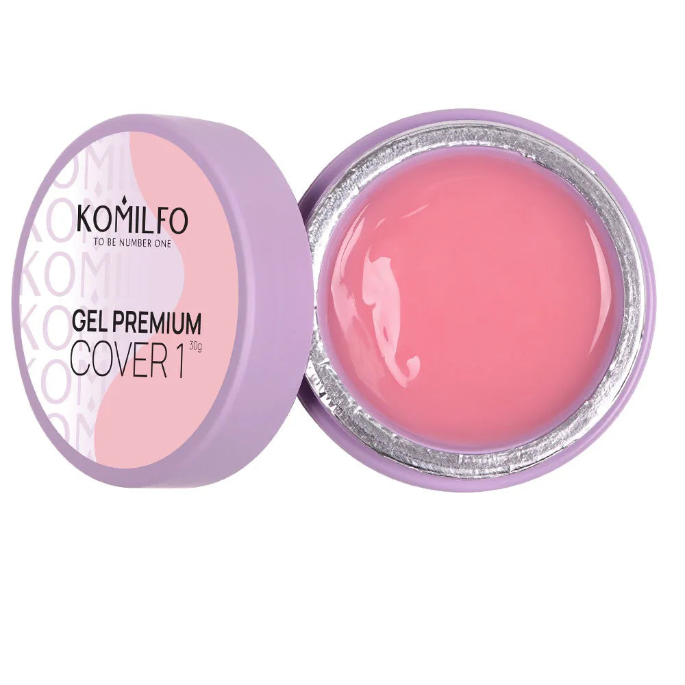 Komilfo Premium Builder Gel HEMA-Free TPO-Free nail extension gel in jar