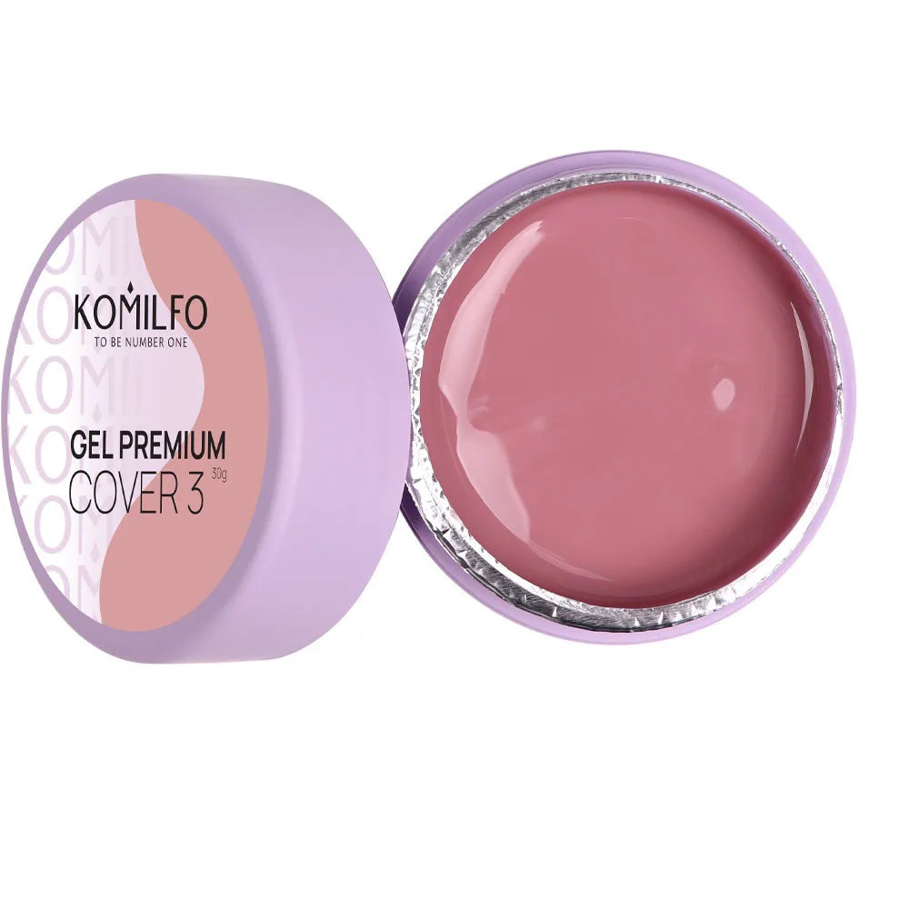 Komilfo Premium Builder Gel HEMA-Free TPO-Free nail extension gel in jar