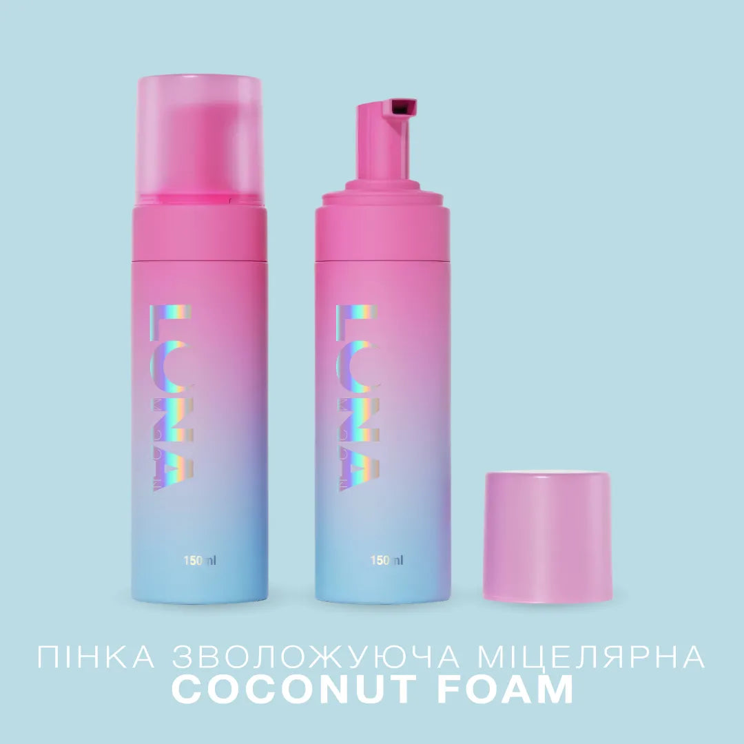 LUNA Coconut Foam micellar moisturizing hand foam with coconut scent for after manicure care by LUNAmoon
