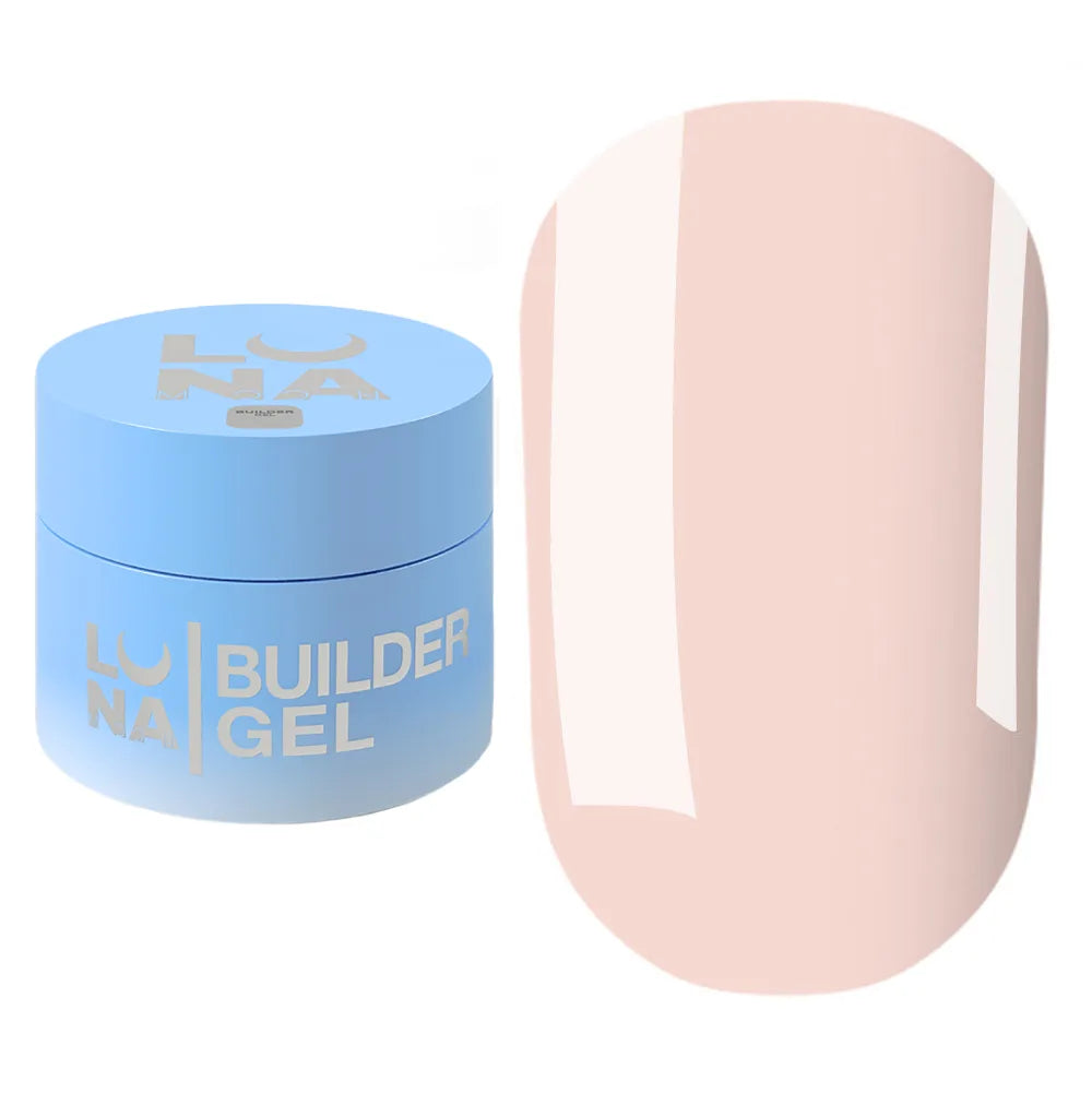 LUNA Builder Premium Gel jar and color swatch