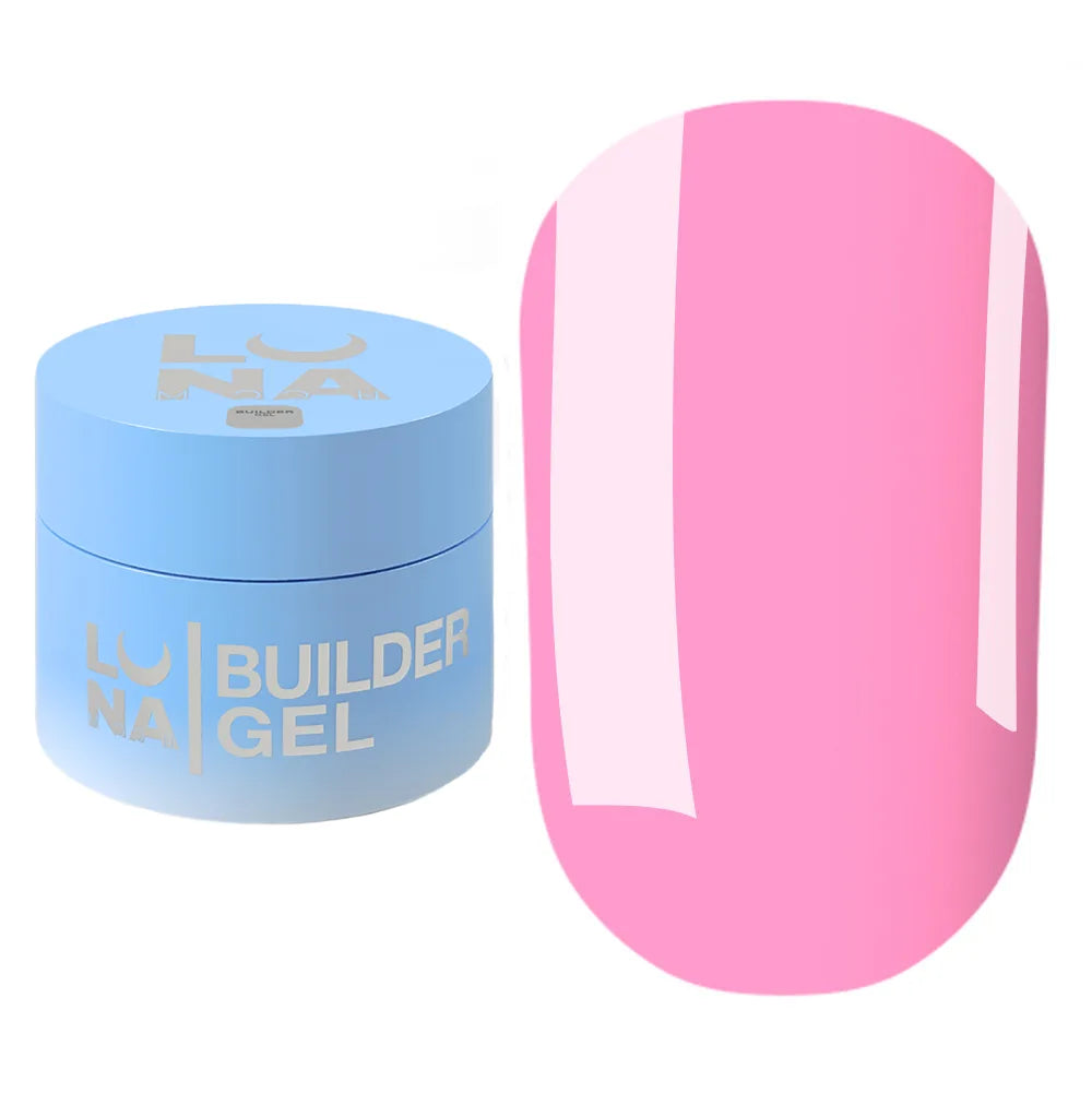 LUNA Builder Premium Gel jar and color swatch