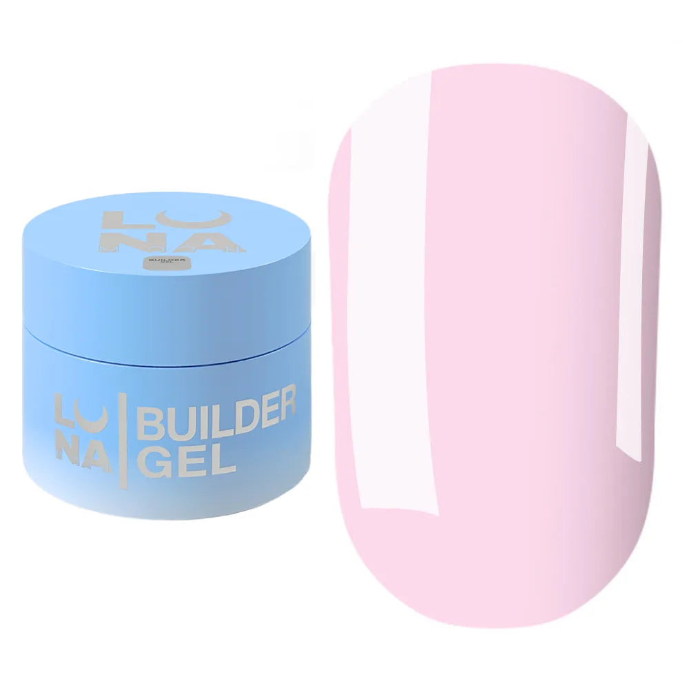 LUNA Builder Premium Gel jar and color swatch