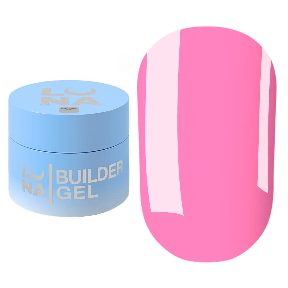 LUNA Builder Premium Gel jar and color swatch