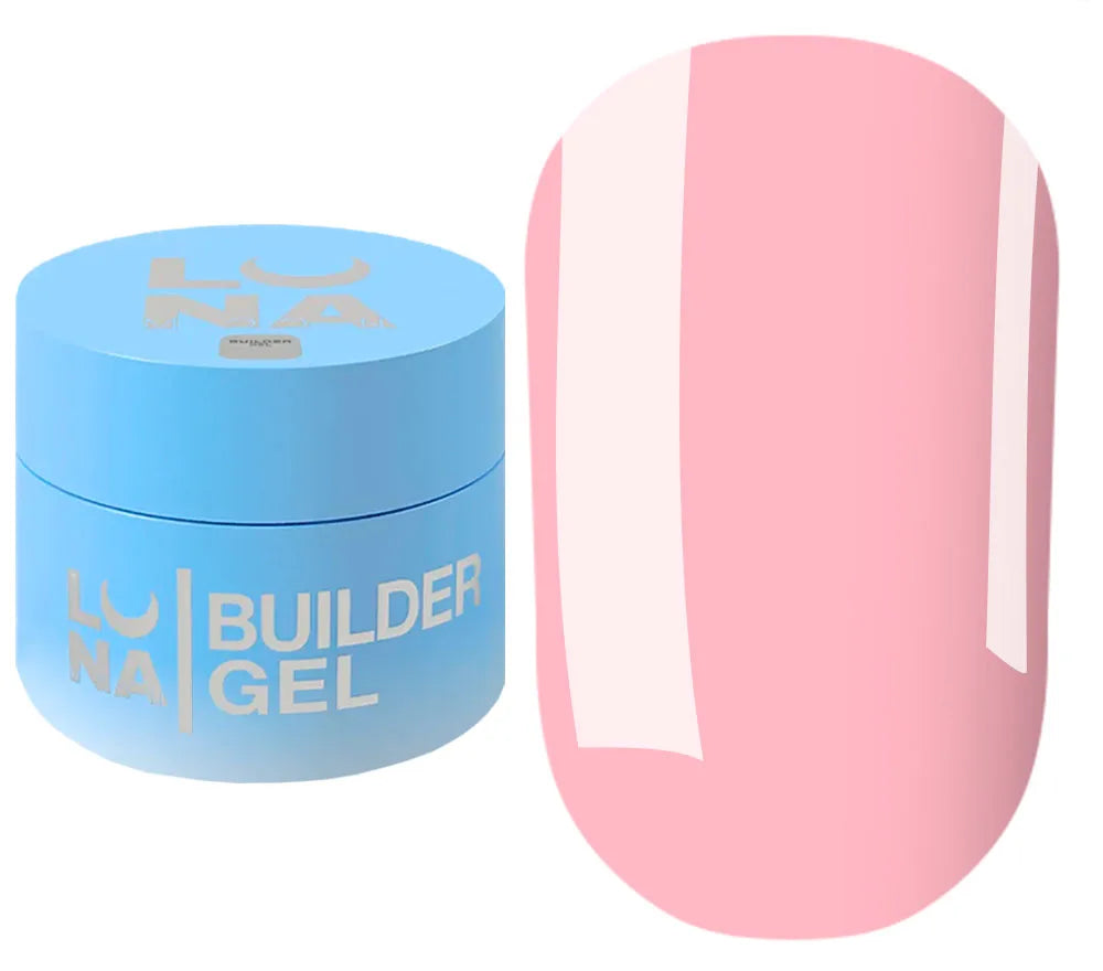 LUNA Builder Premium Gel jar and color swatch