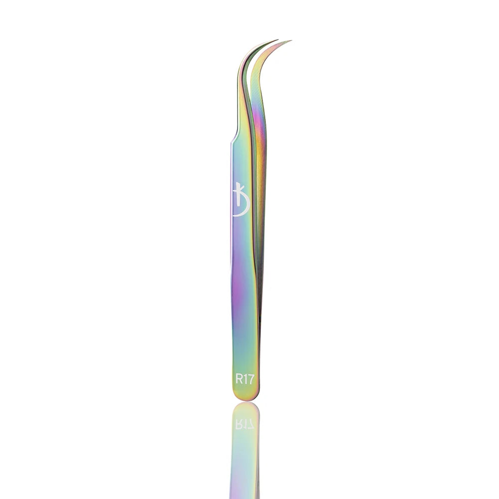 Kodi Professional Eyelash Tweezers R17 – Curved Precision Lash Tool