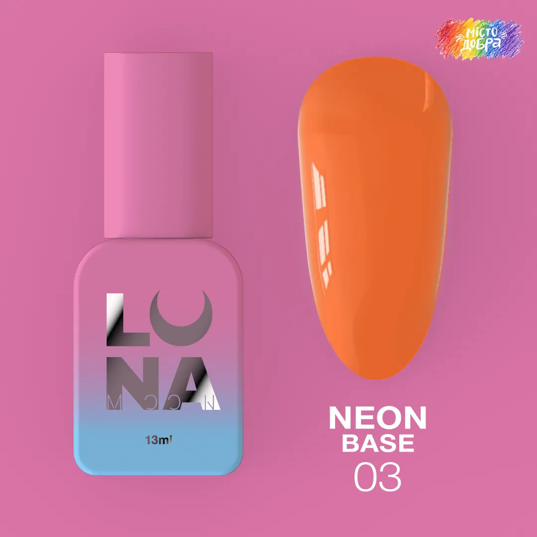 LUNA Color Base neon 03 13ml bottle and color swatch