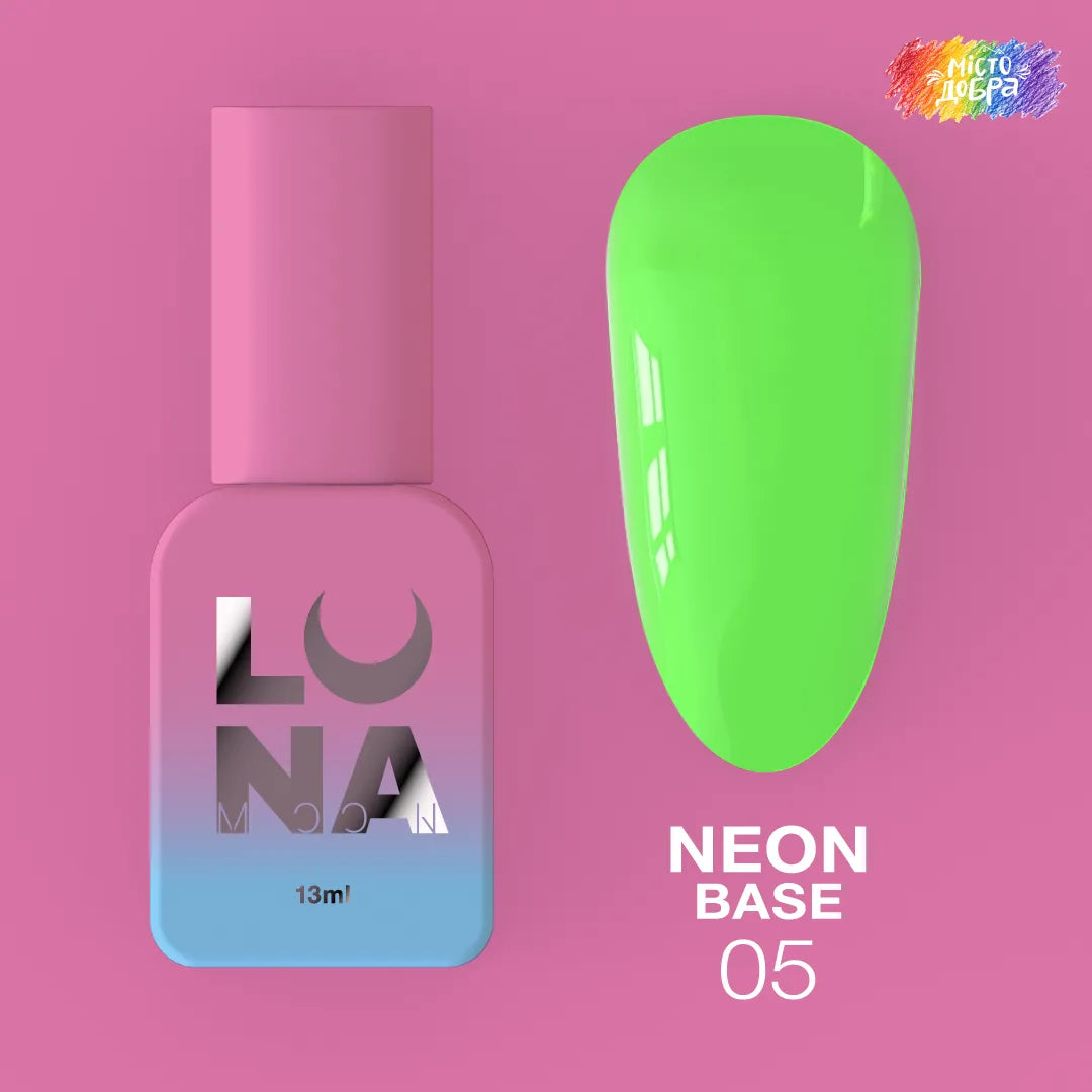 LUNA Color Base neon 05 13ml bottle and color swatch