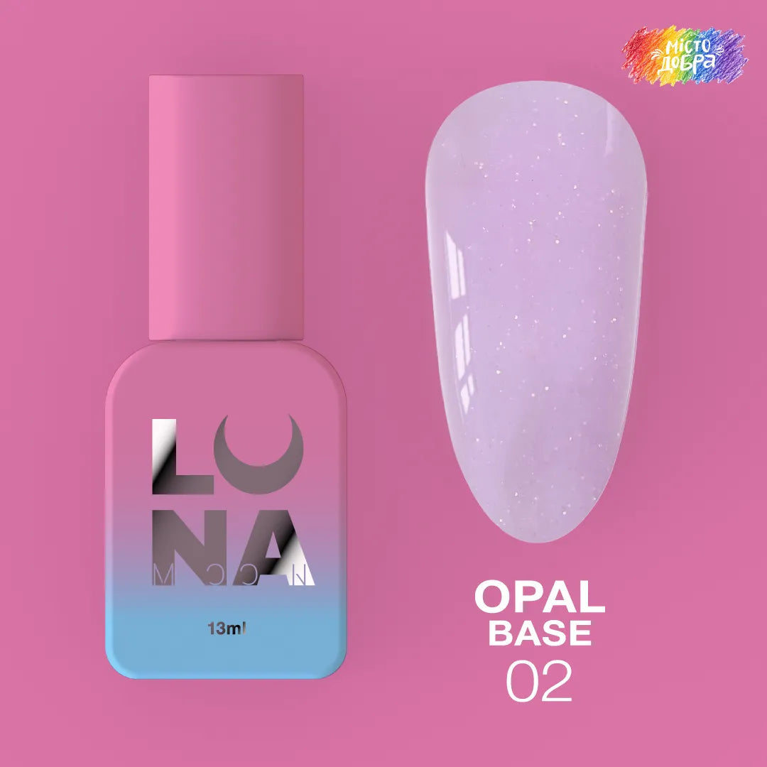 LUNA Opal Base 02 13ml bottle and color swatch