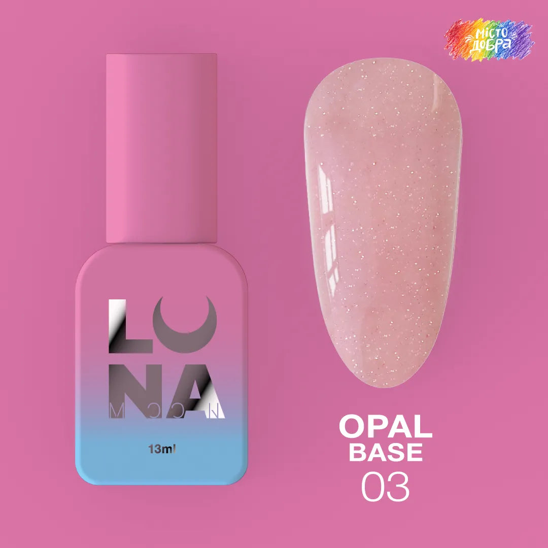 LUNA Opal Base 03 13ml bottle and color swatch