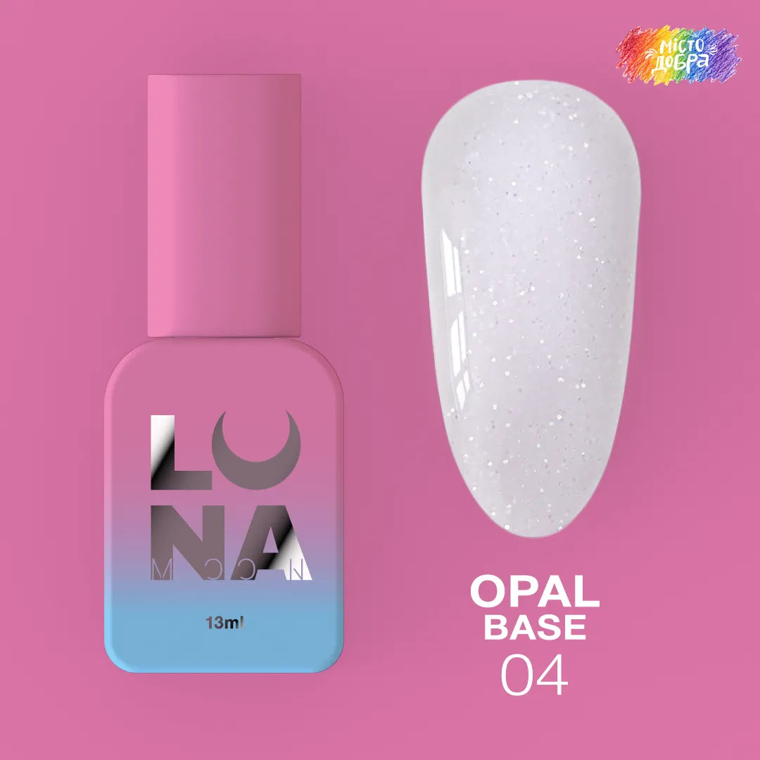 LUNA Opal Base 04 13ml bottle and color swatch