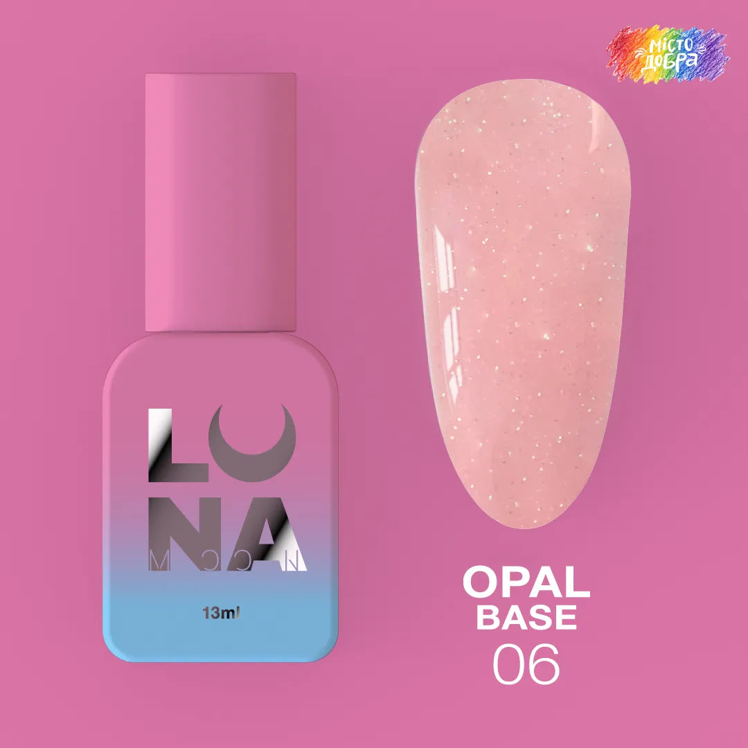 LUNA Opal Base 06 13ml bottle and color swatch
