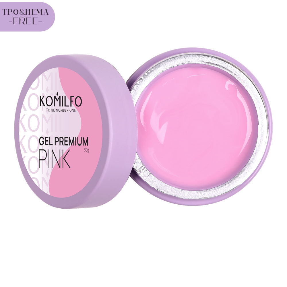 Komilfo Premium Builder Gel HEMA-Free TPO-Free nail extension gel in jar