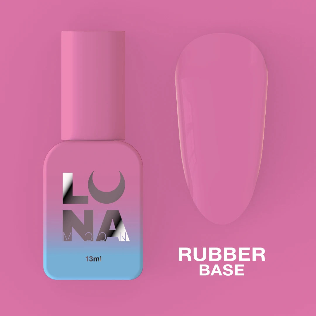 LUNA Rubber Base Clear 13ml transparent self-leveling rubber base gel by LUNAmoon