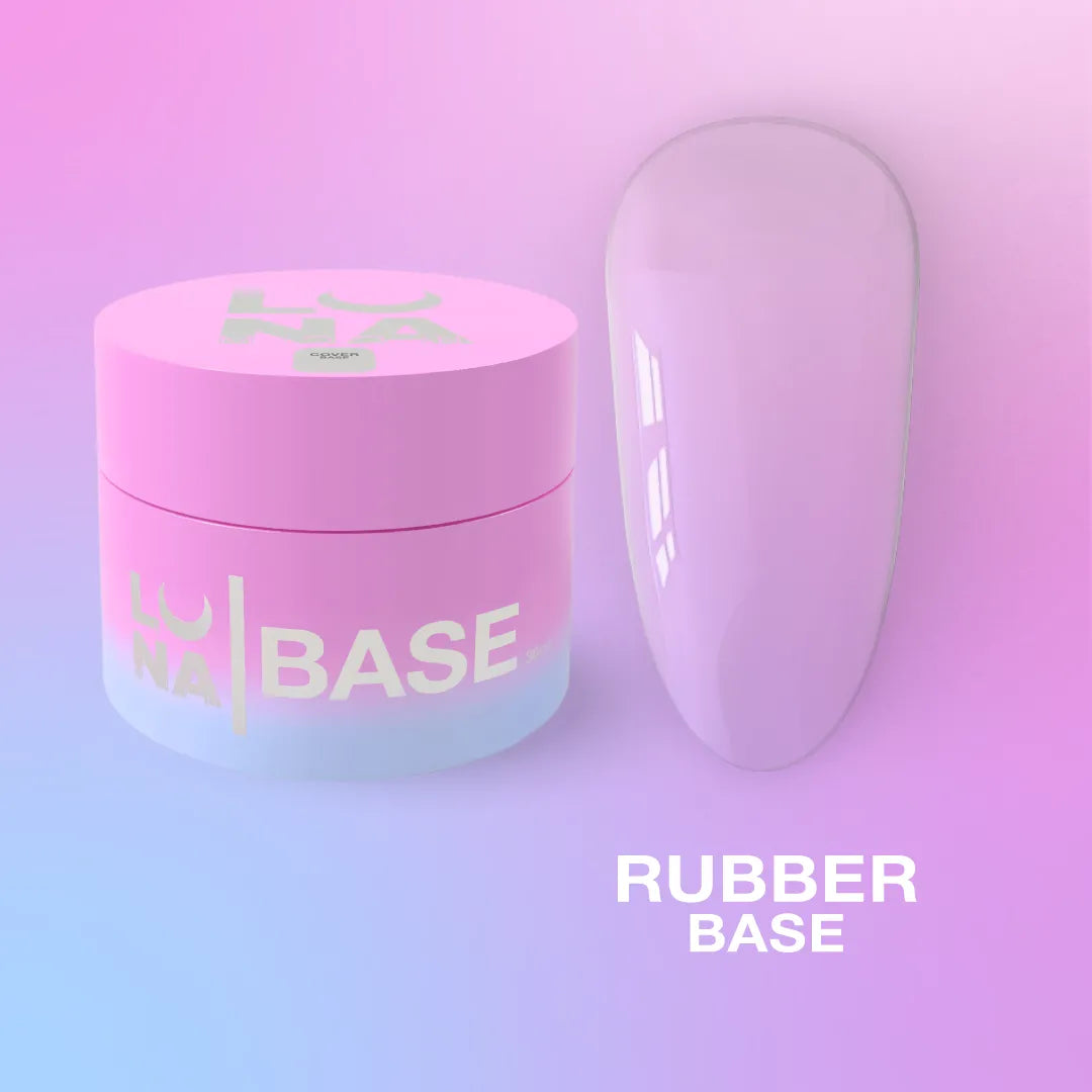 LUNA Rubber Base Clear 30ml transparent self-leveling rubber base gel by LUNAmoon