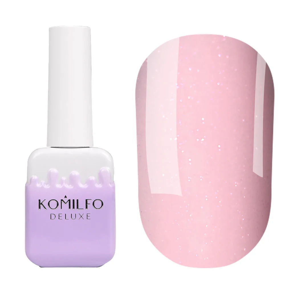 Komilfo Shine Pastel Shimmer Base Gel 10ml low-acid self-leveling base with shimmer