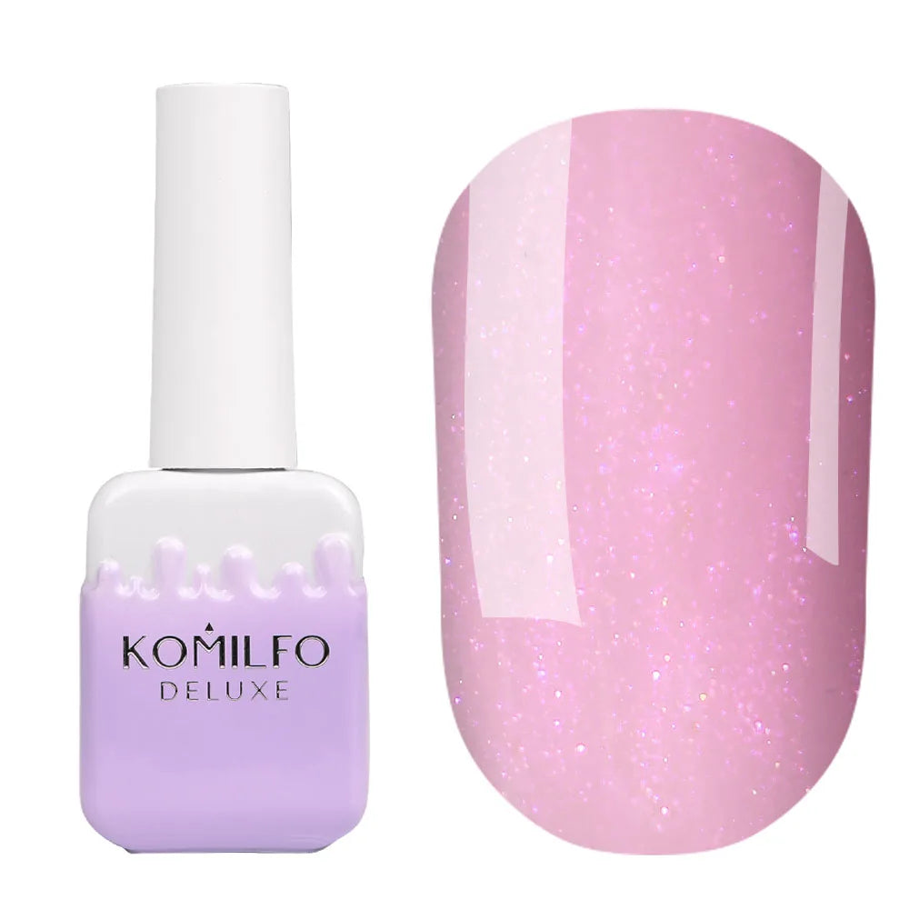 Komilfo Shine Pastel Shimmer Base Gel 10ml low-acid self-leveling base with shimmer