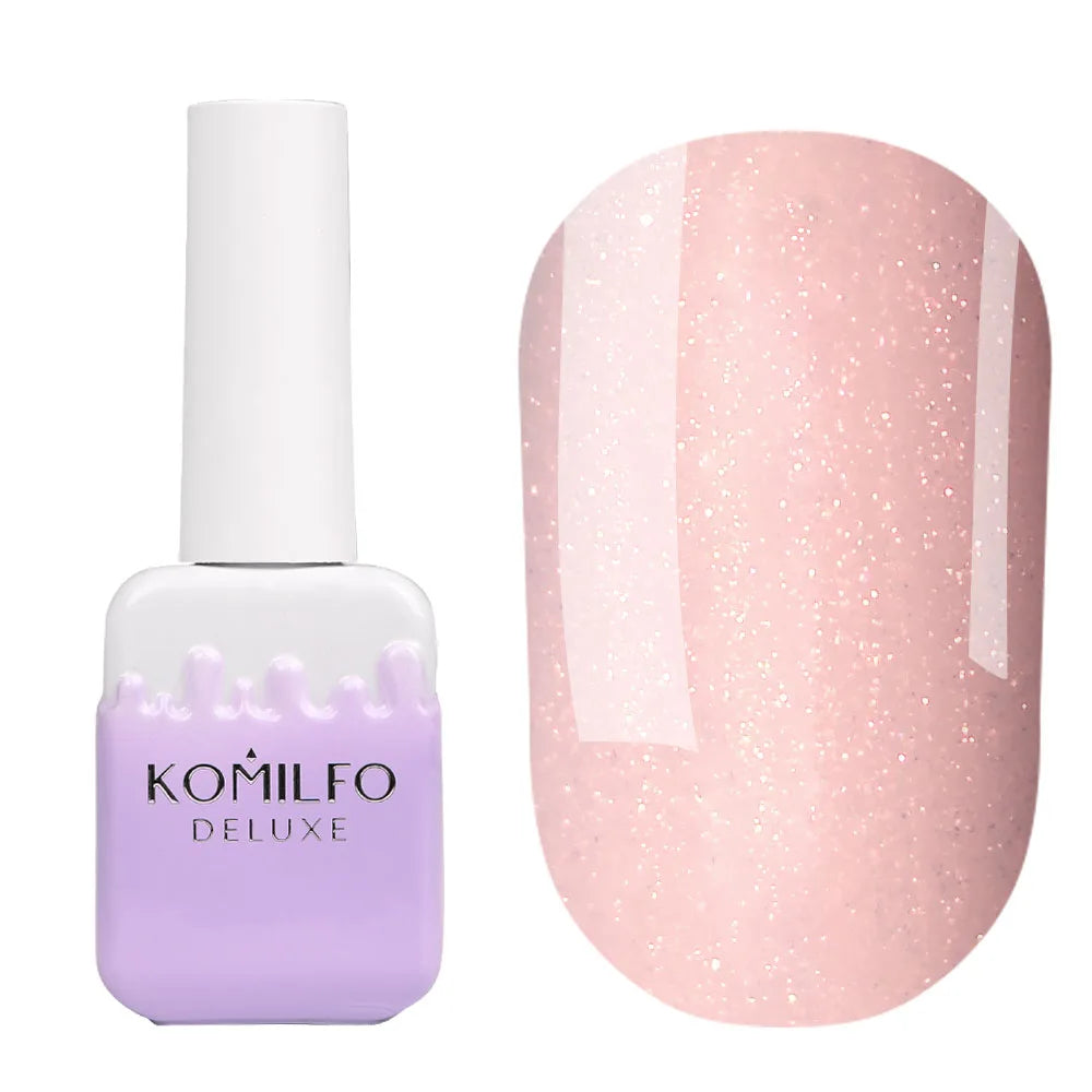 Komilfo Shine Pastel Shimmer Base Gel 10ml low-acid self-leveling base with shimmer