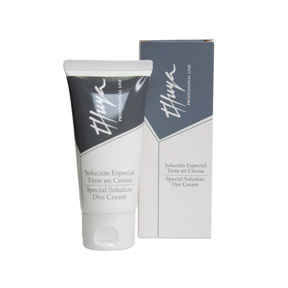 Tube of Huya Special Solution Dye Cream with packaging on a white background