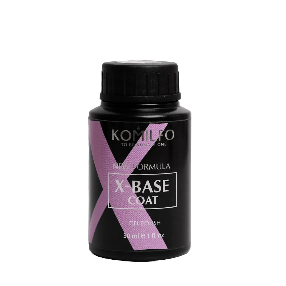 KOMILFO X-Base Coat New Formula 30ml professional self-leveling gel base coat jar without brush